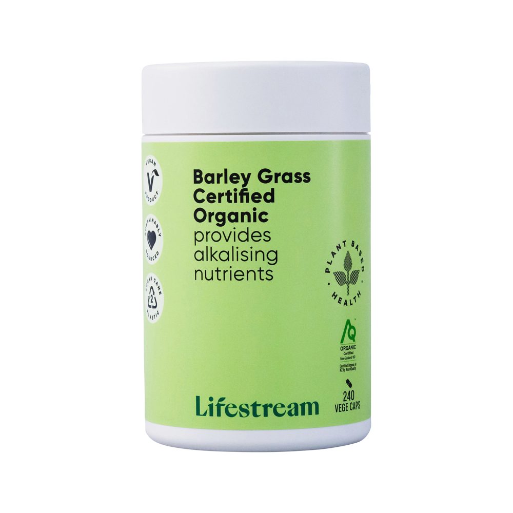 Lifestream Barley Grass Certified Organic 240 Vege Capsules