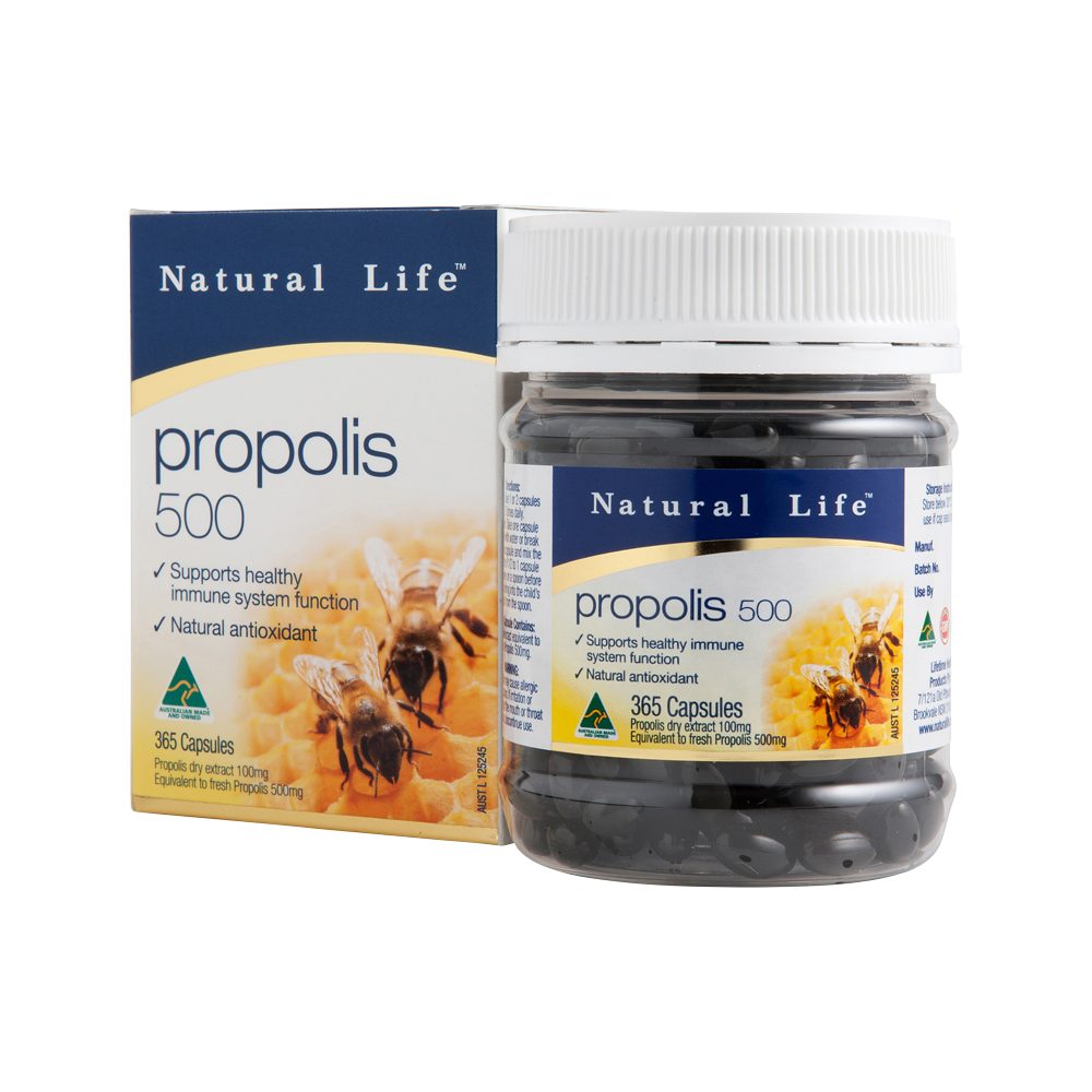 Natural Life Propolis 500 365 Capsules