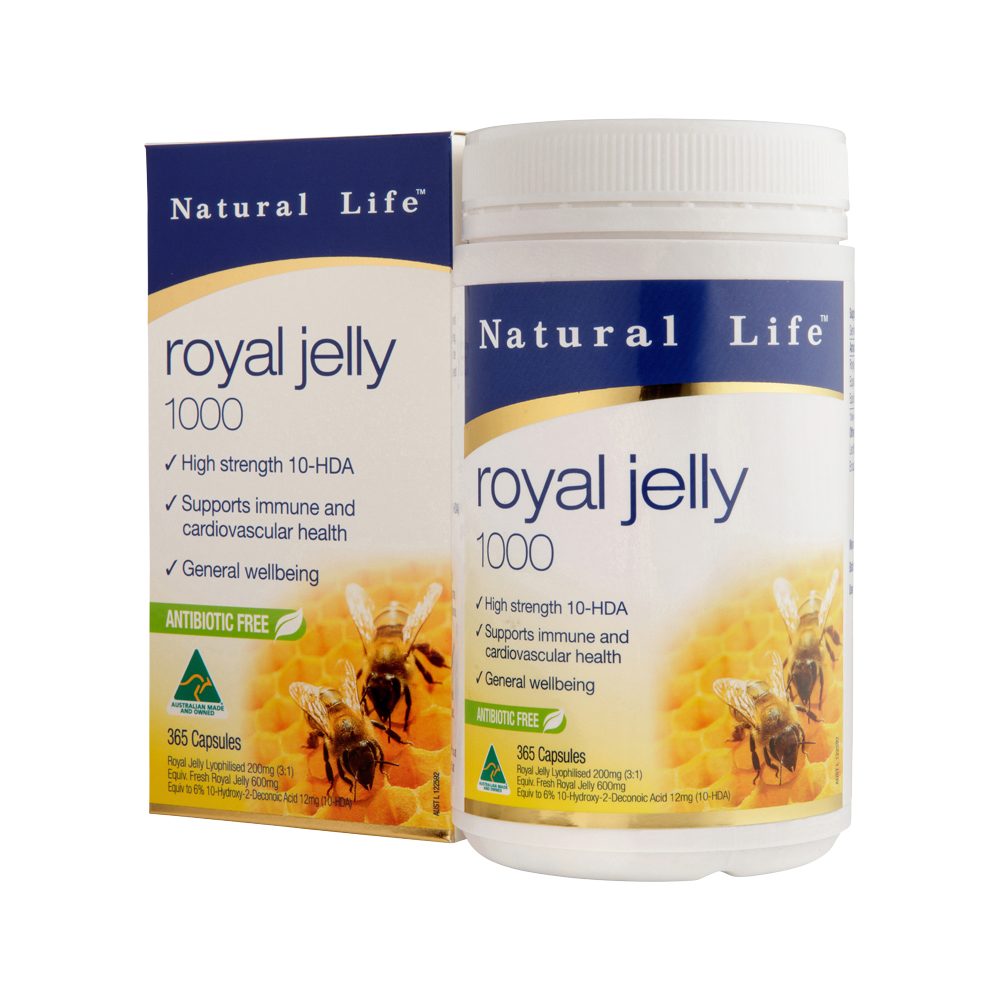 Natural Life Royal Jelly 1000 365 Capsules