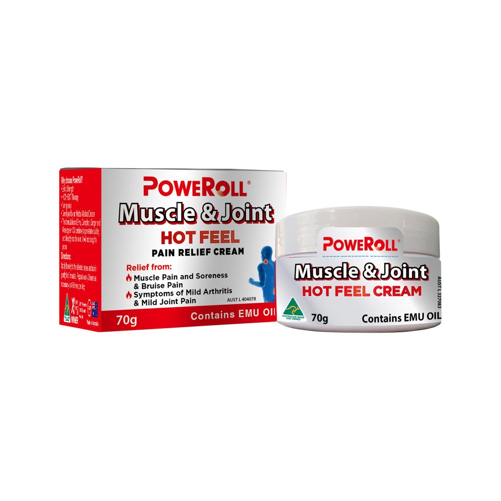 PoweRoll Muscle & Joint Hot Feel Pain Relief Plus Cream 70g
