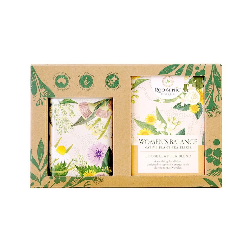 Roogenic Australia Gift Box Cycle Support x 18 Tea Bags with Tin (previously Womens Balance)