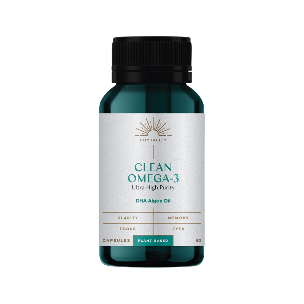 Phytality Clean Omega-3 (Ultra High Purity DHA Algae Oil) 60 Vege Capsules