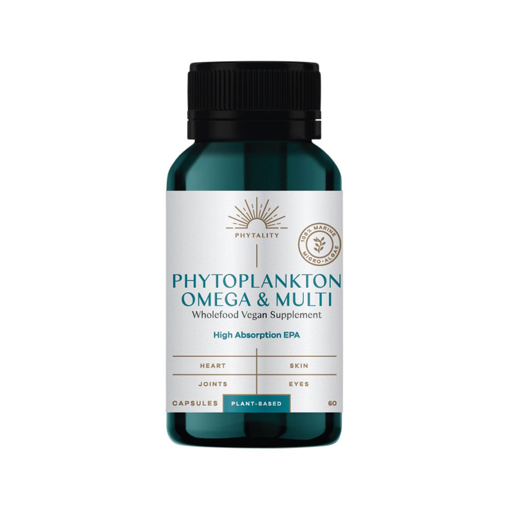 Phytality Phytoplankton Omega & Multi (Wholefood Vegan Supplement) 60 Capsules