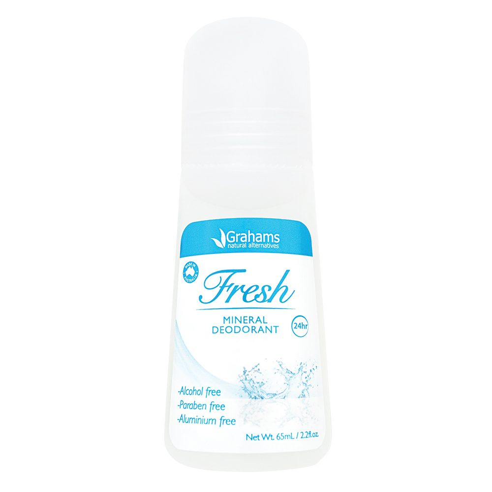 Grahams Natural Mineral Deodorant Roll-On Fresh 65ml