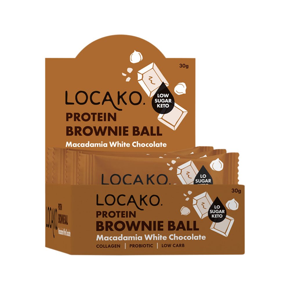 Locako Protein Brownie Ball Macadamia White Chocolate 30g x 10 Pack