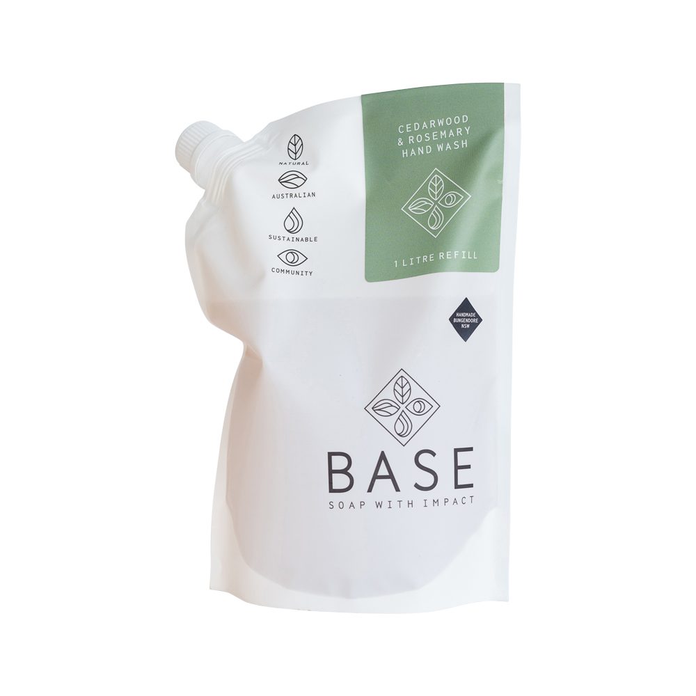 Base (Soap With Impact) Hand Wash Cedarwood & Rosemary Refill 1 Litre
