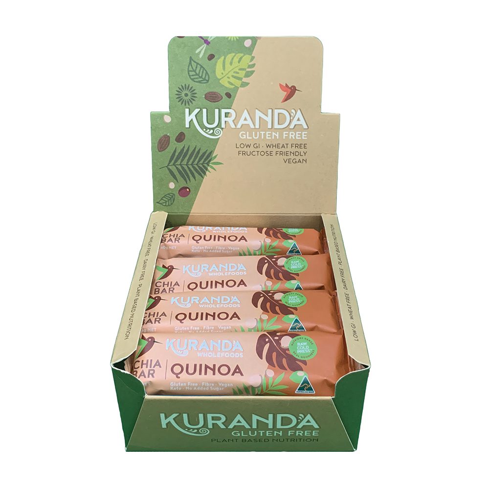 Kuranda Wholefoods Gluten Free Chia Bars Chia & Quinoa 40g x 16 Pack