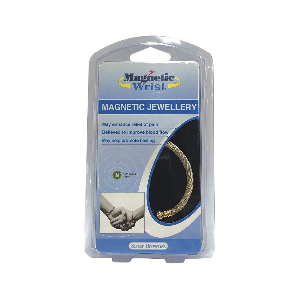 Magnetic Silver & Gold Rope Twist Bangle