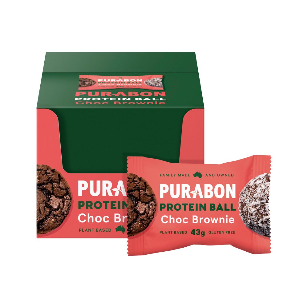 Purabon Protein Balls Choc Brownie 43g x 12 Pack