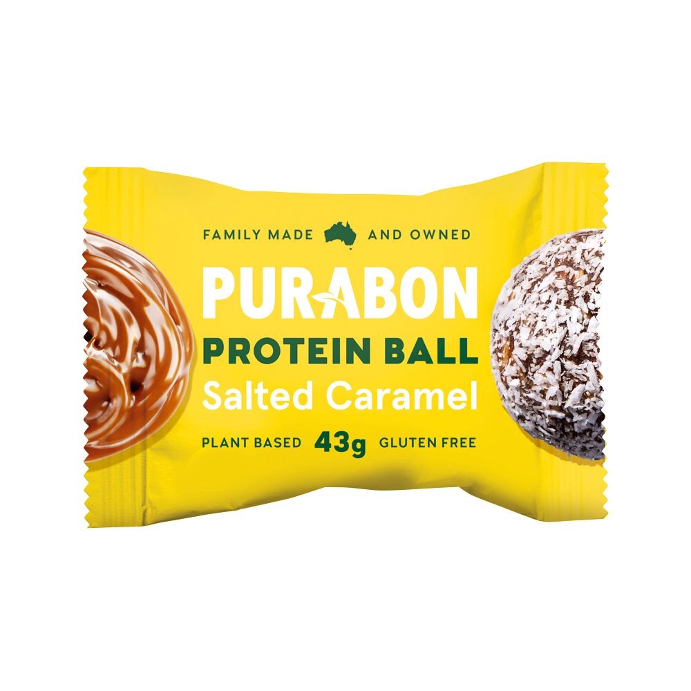Purabon Protein Balls Salted Caramel 43g x 12 Pack