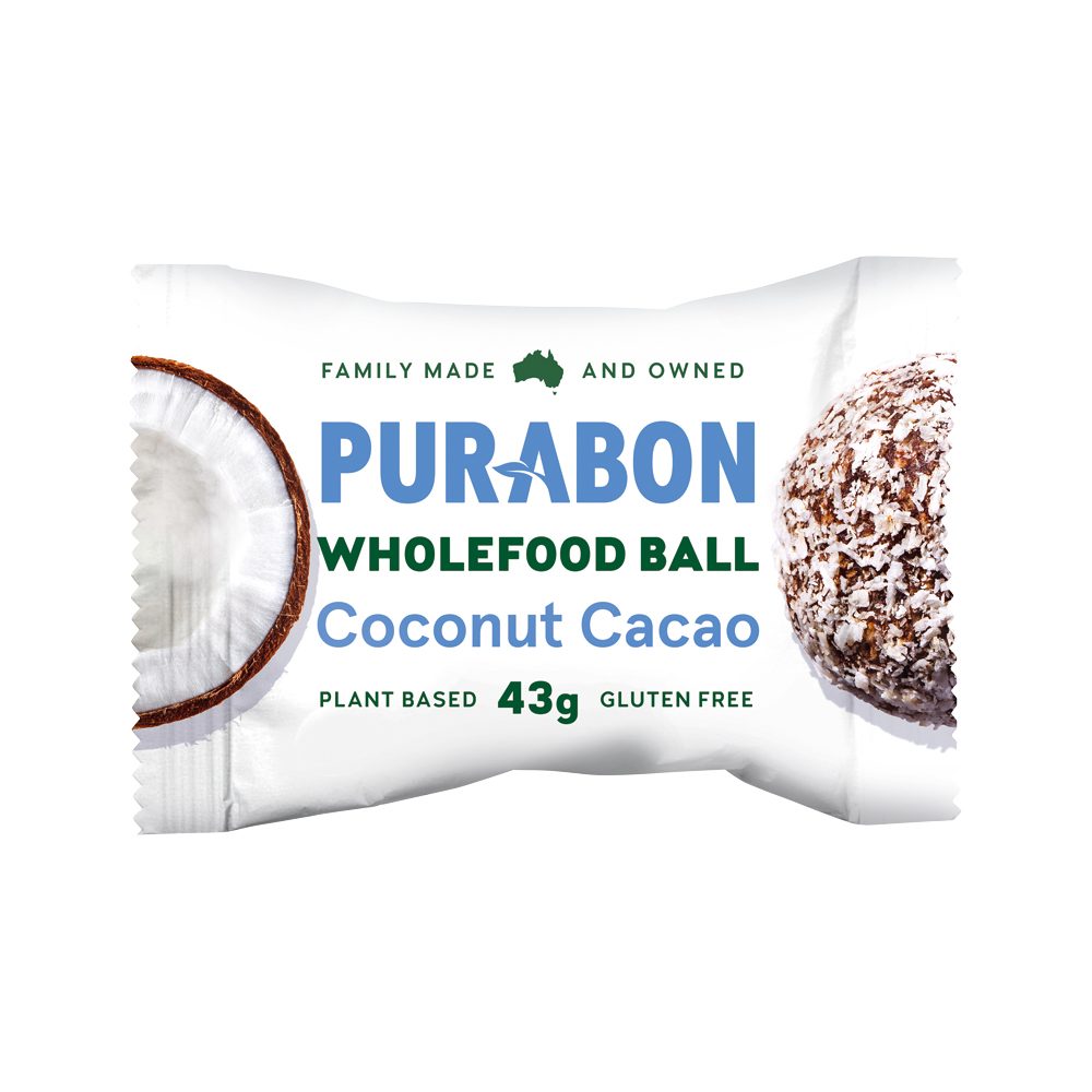 Purabon Wholefood Balls Coconut Cacao 43g x 12 Pack