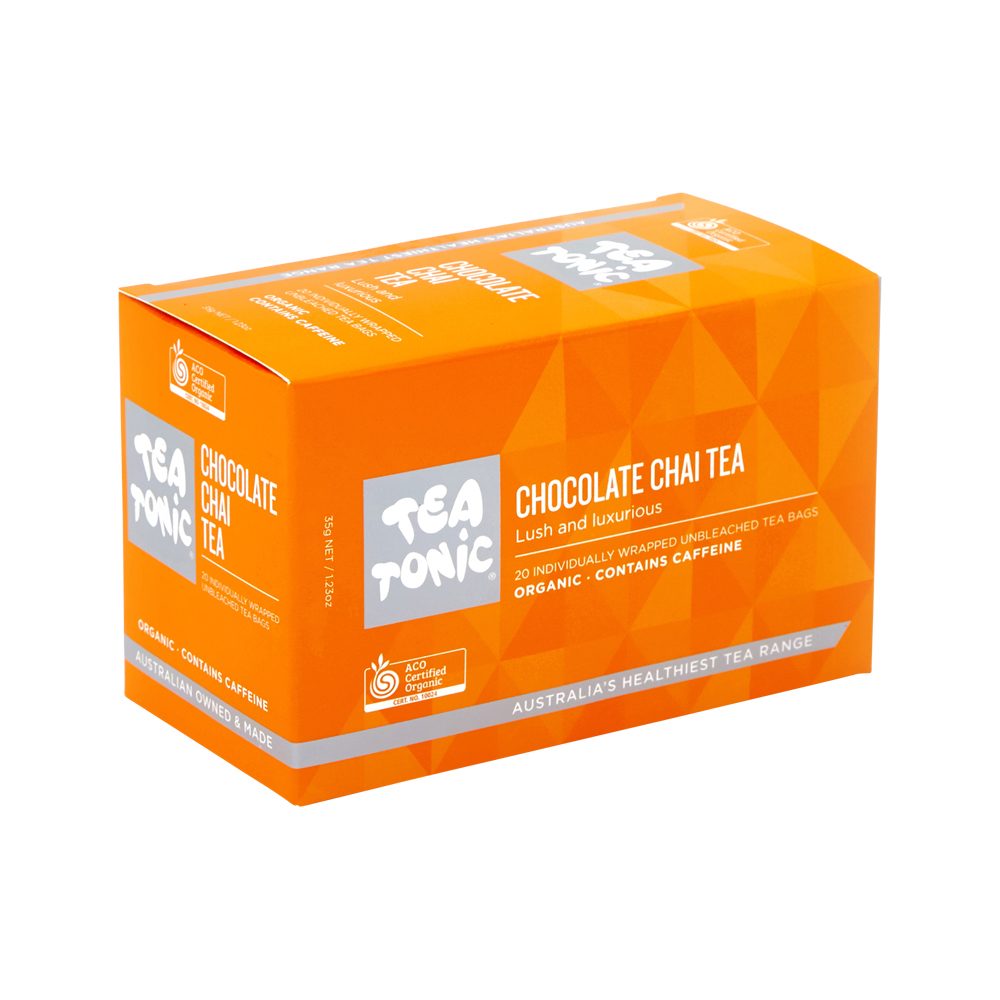 Tea Tonic Organic Chocolate Chai Tea x 20 Tea Bags