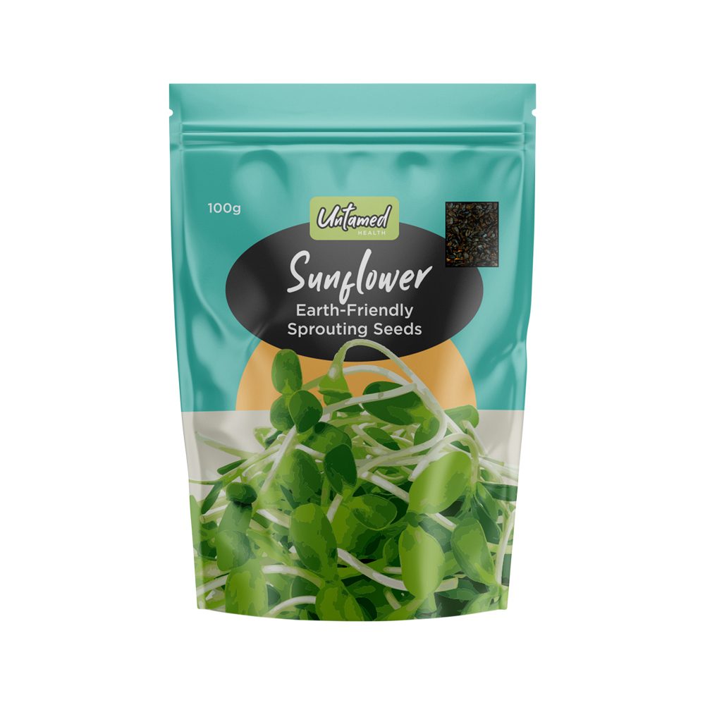 Untamed Health Earth-Friendly Sprouting Seeds Sunflower 100g