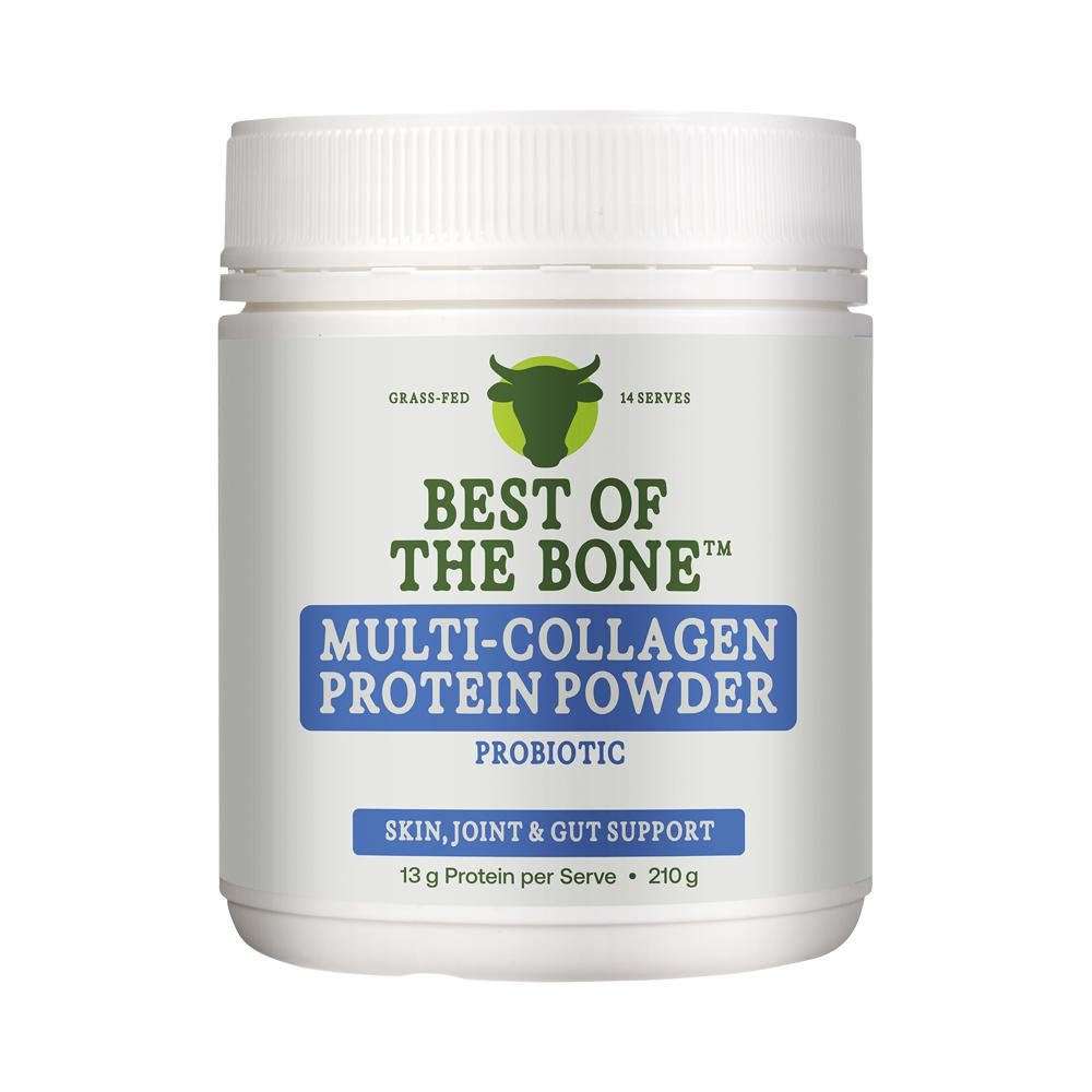 Best of the Bone Healing Multi-Collagen Protein Powder Gut & Immunity Blend with Probiotic Spores Unflavoured 210g