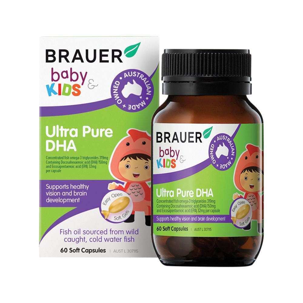 Brauer Baby & Kids Ultra Pure DHA 60 Capsules