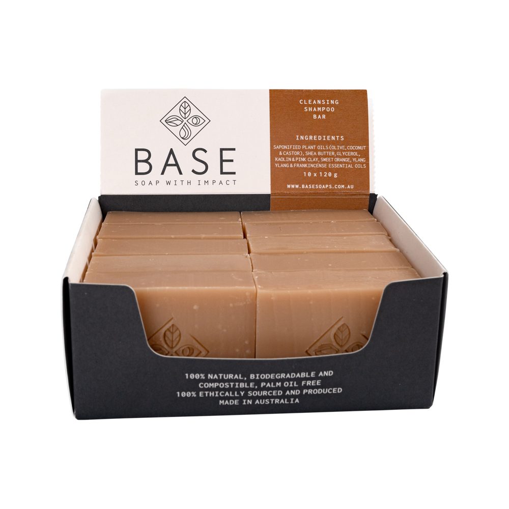 Base (Soap With Impact) Bar Cleansing Shampoo (For Oily Hair) (Raw Bar) 120g x 10 Pack