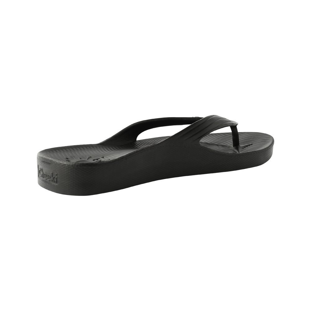 Cheeki Arch Support Thongs Black Mens Size US9