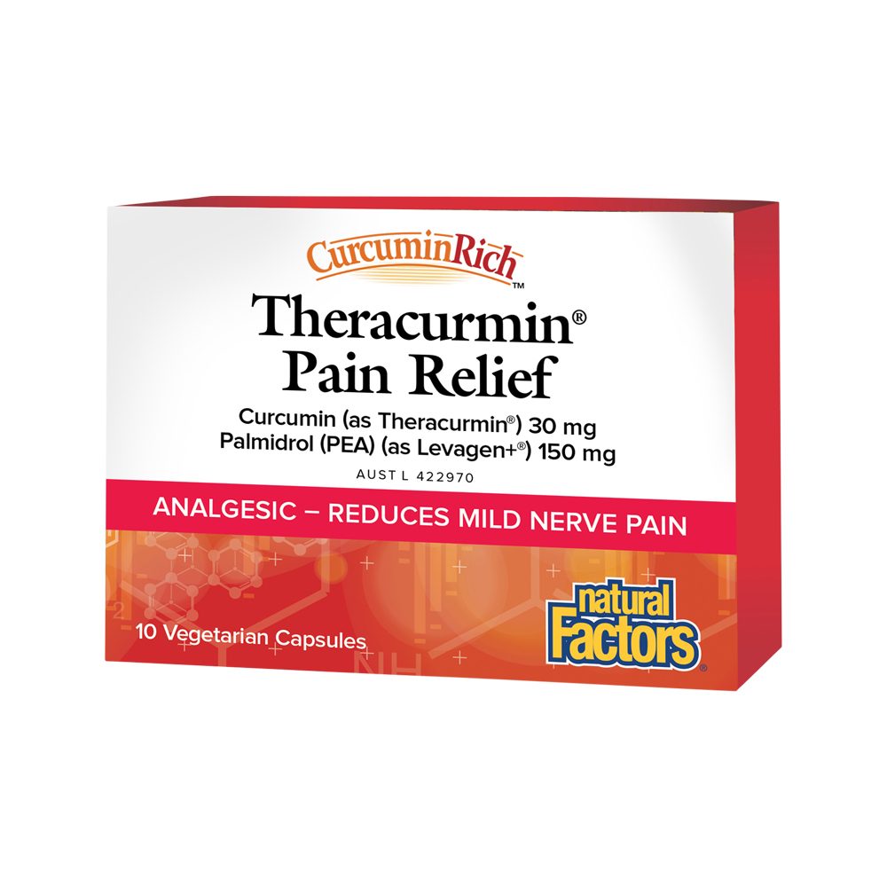 Natural Factors Theracurmin Pain Relief 10 Vege Capsules x 6 Pack