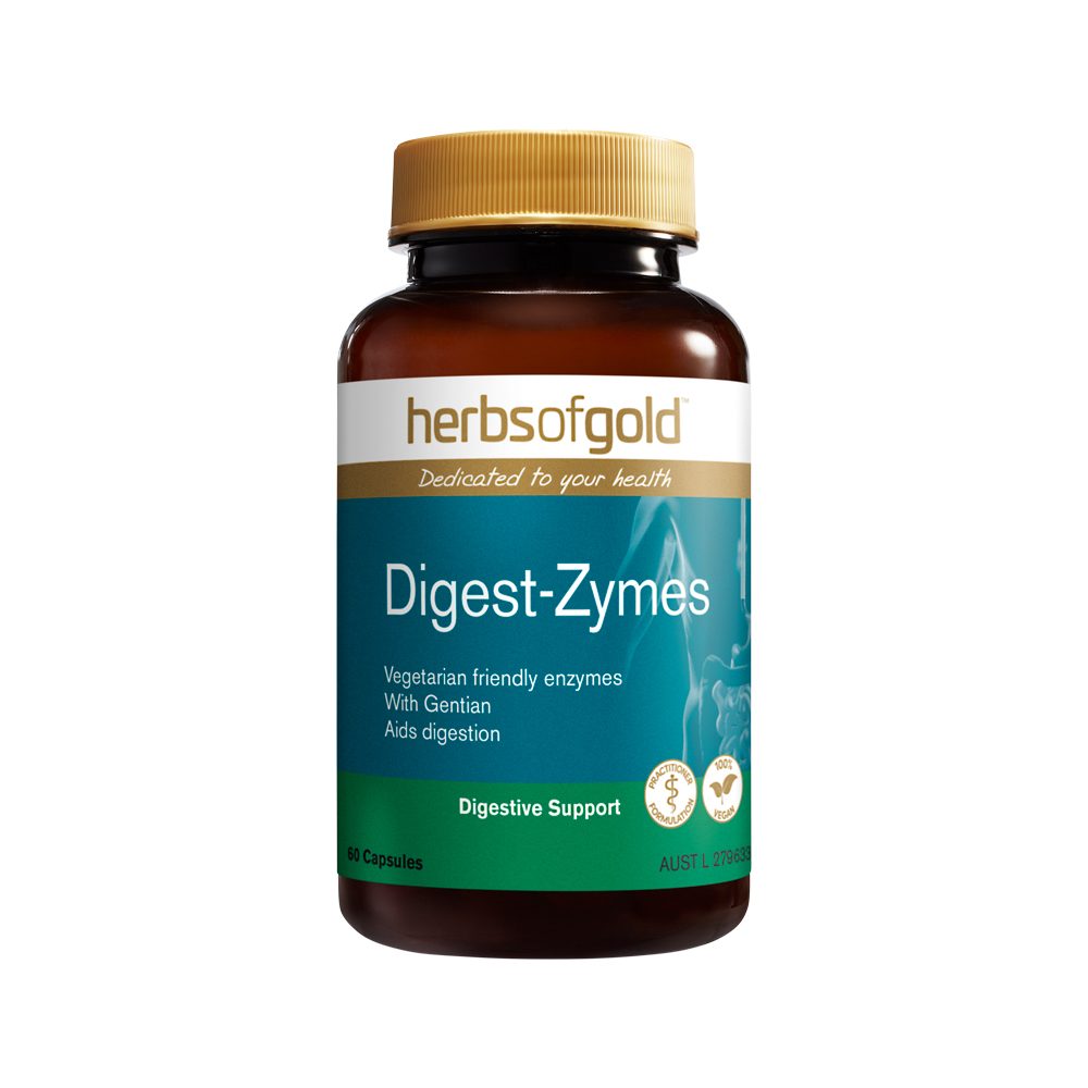Herbs of Gold Digest-Zymes 60 Vege Capsules