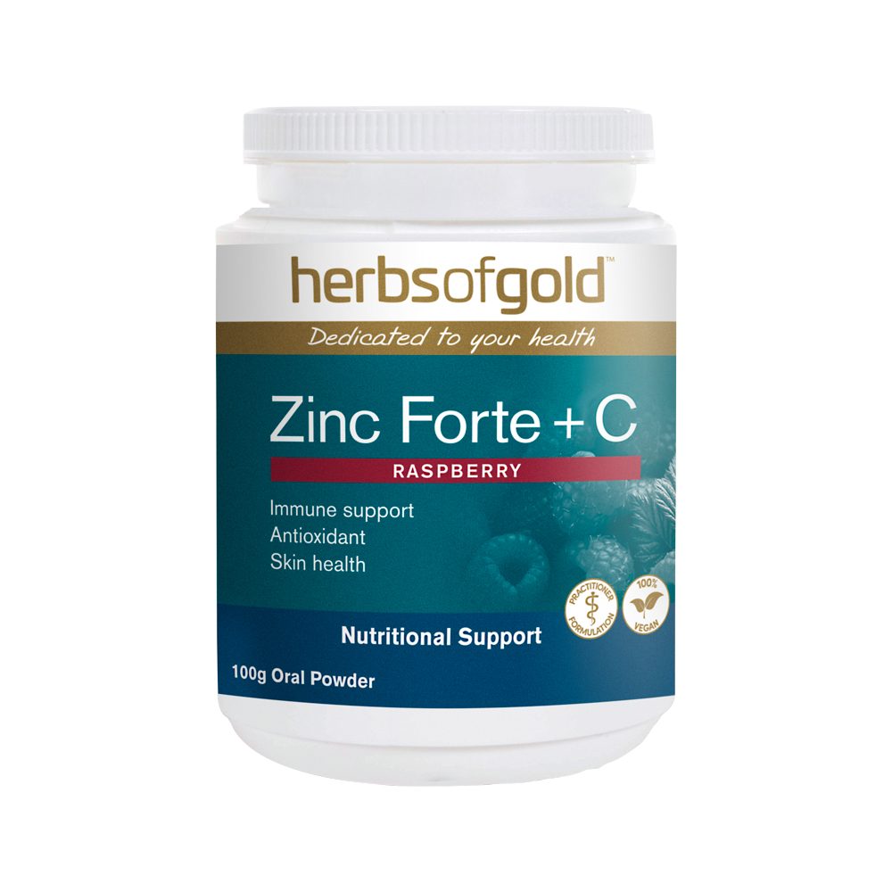 Herbs of Gold Zinc Forte + C (Raspberry) Oral Powder 100g