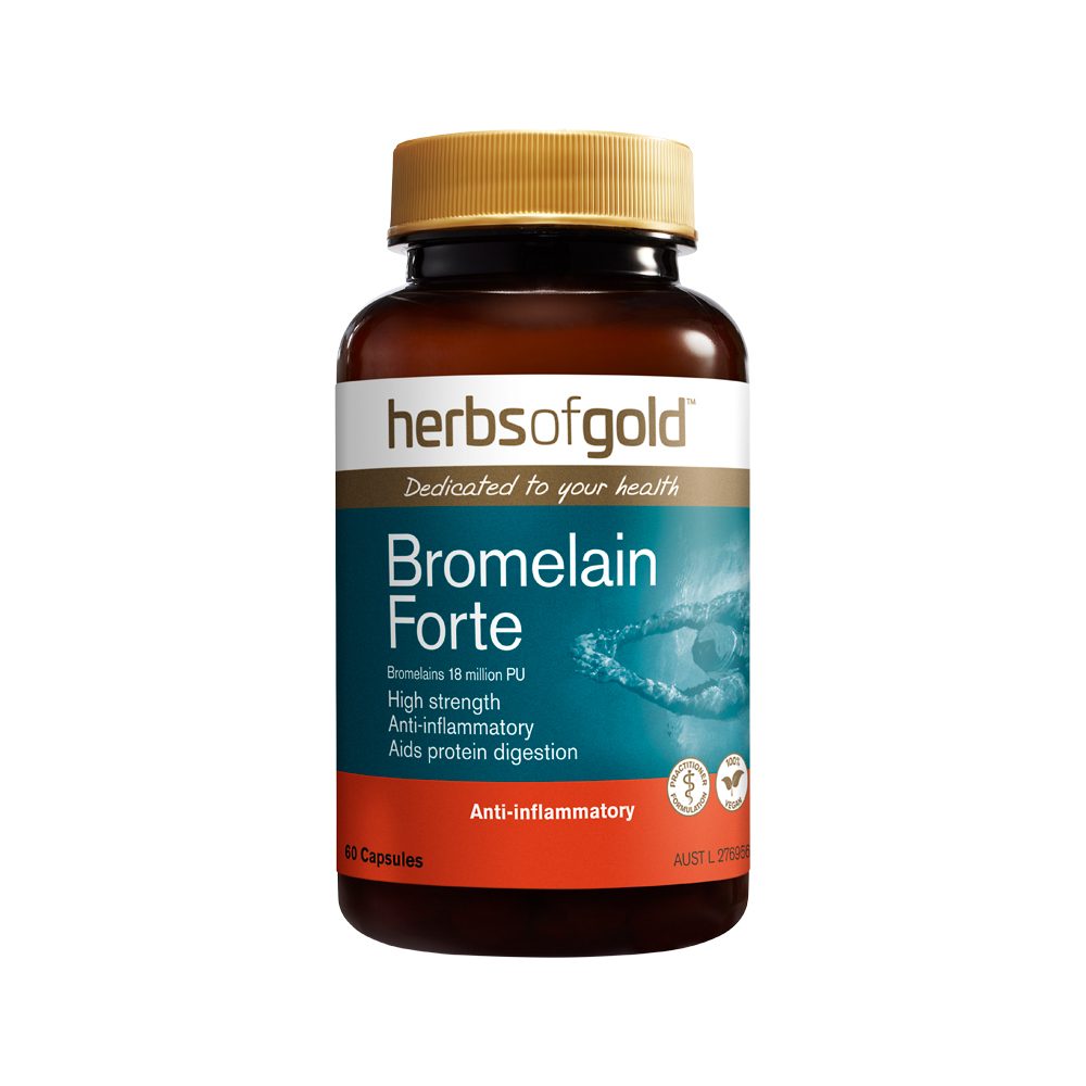 Herbs of Gold Bromelain Forte 60 Capsules