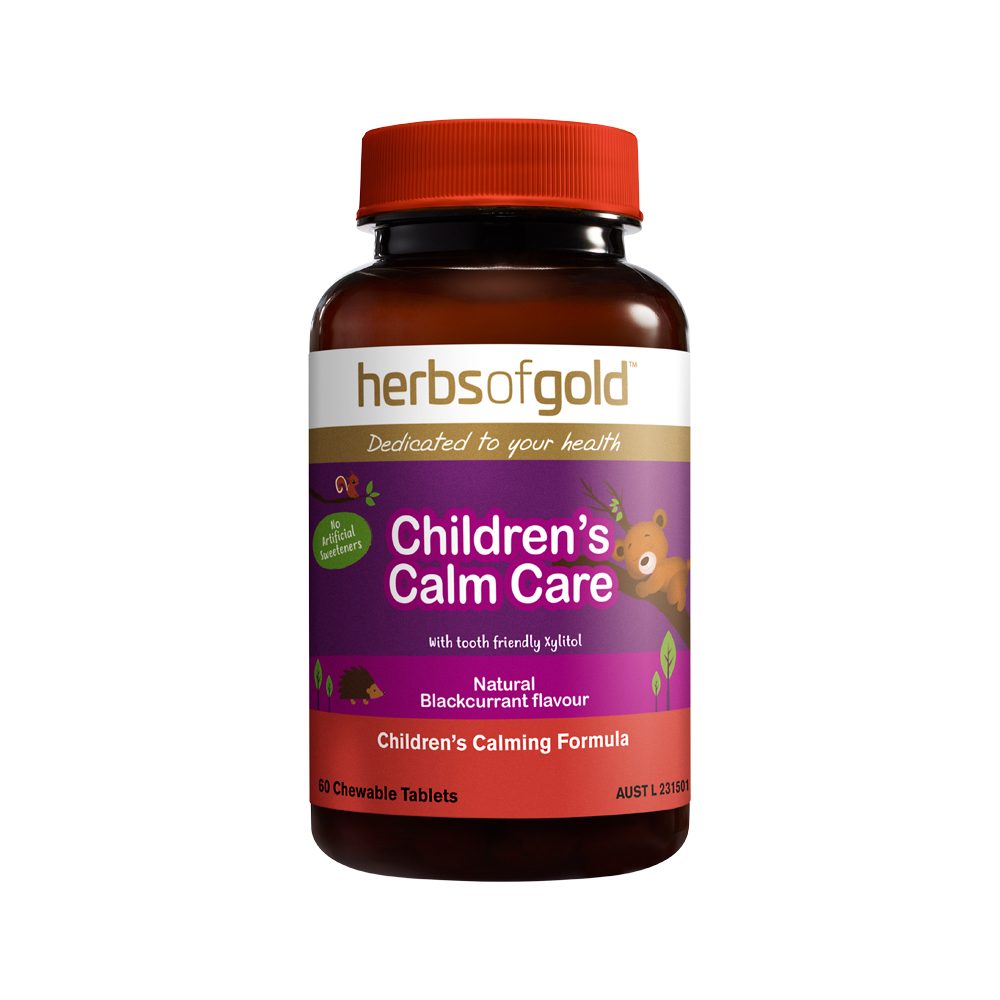 Herbs of Gold Childrens Calm Care Chewable 60 Tablets