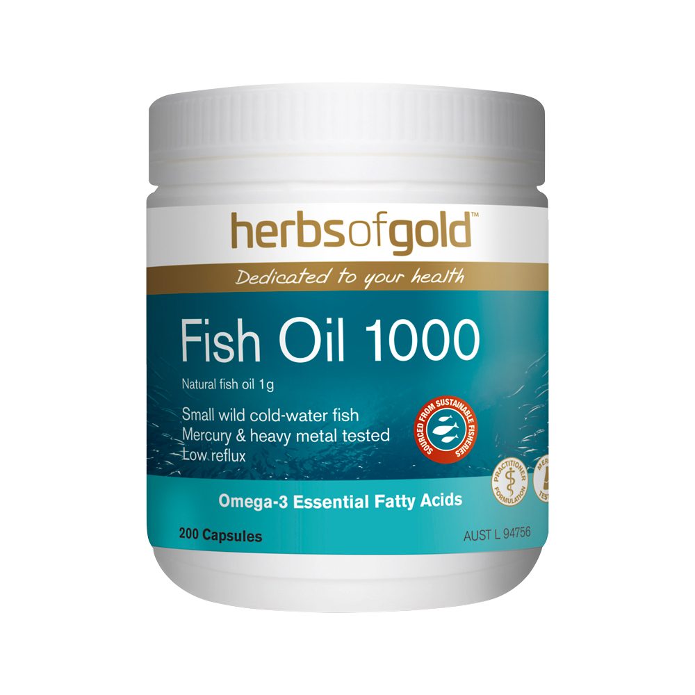 Herbs of Gold Fish Oil 1000 200 Capsules