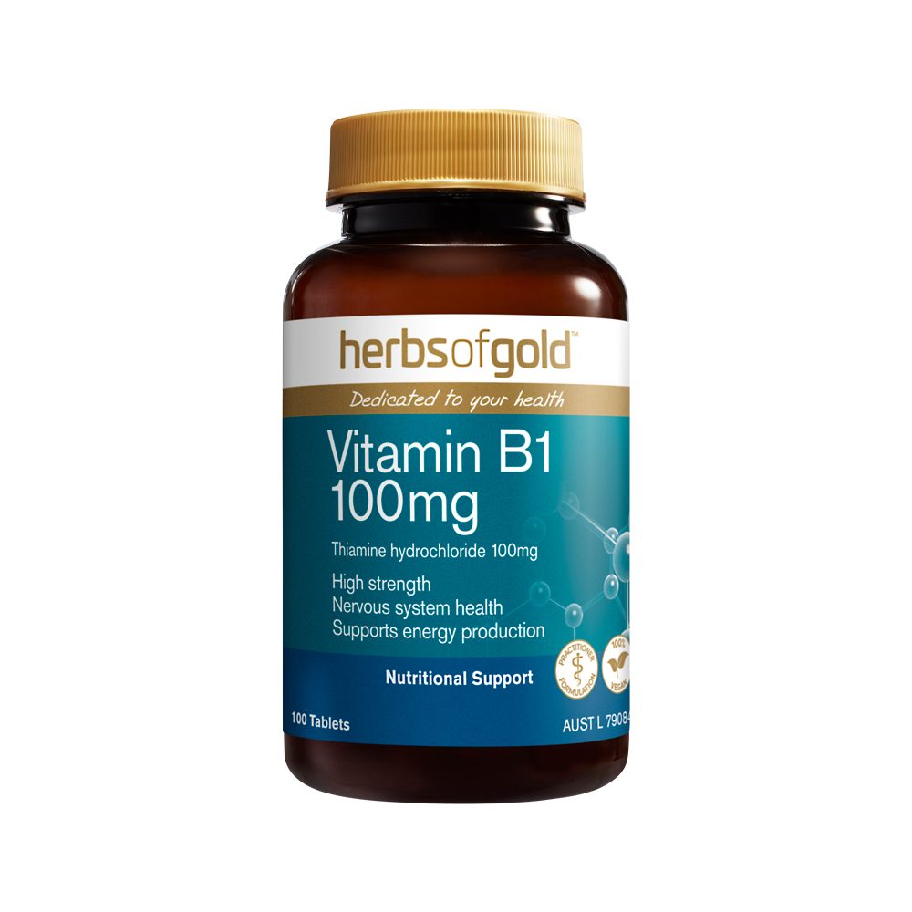 Herbs of Gold Vitamin B1 100mg 100 Tablets