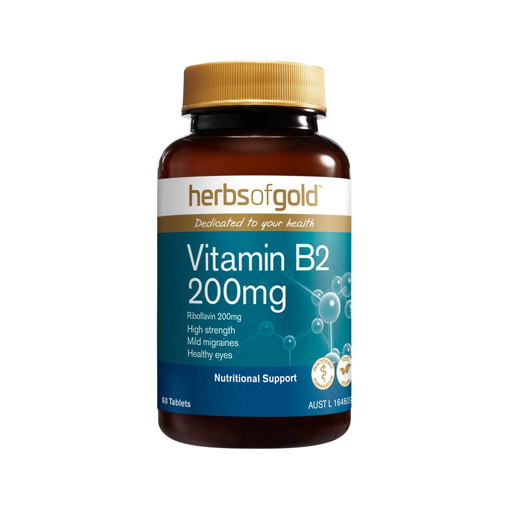 Herbs of Gold Vitamin B2 200mg 60 Tablets