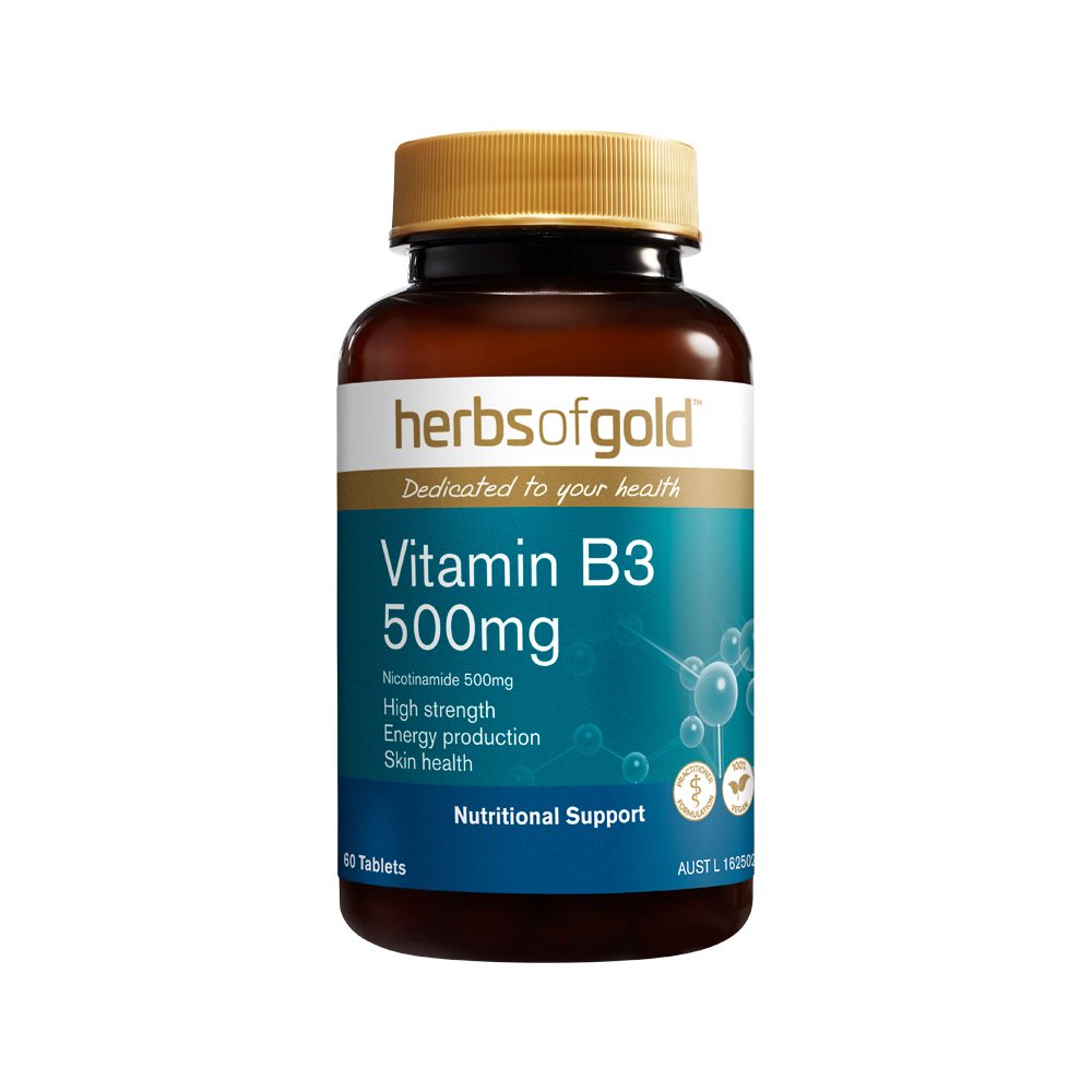 Herbs of Gold Vitamin B3 500mg 60 Tablets