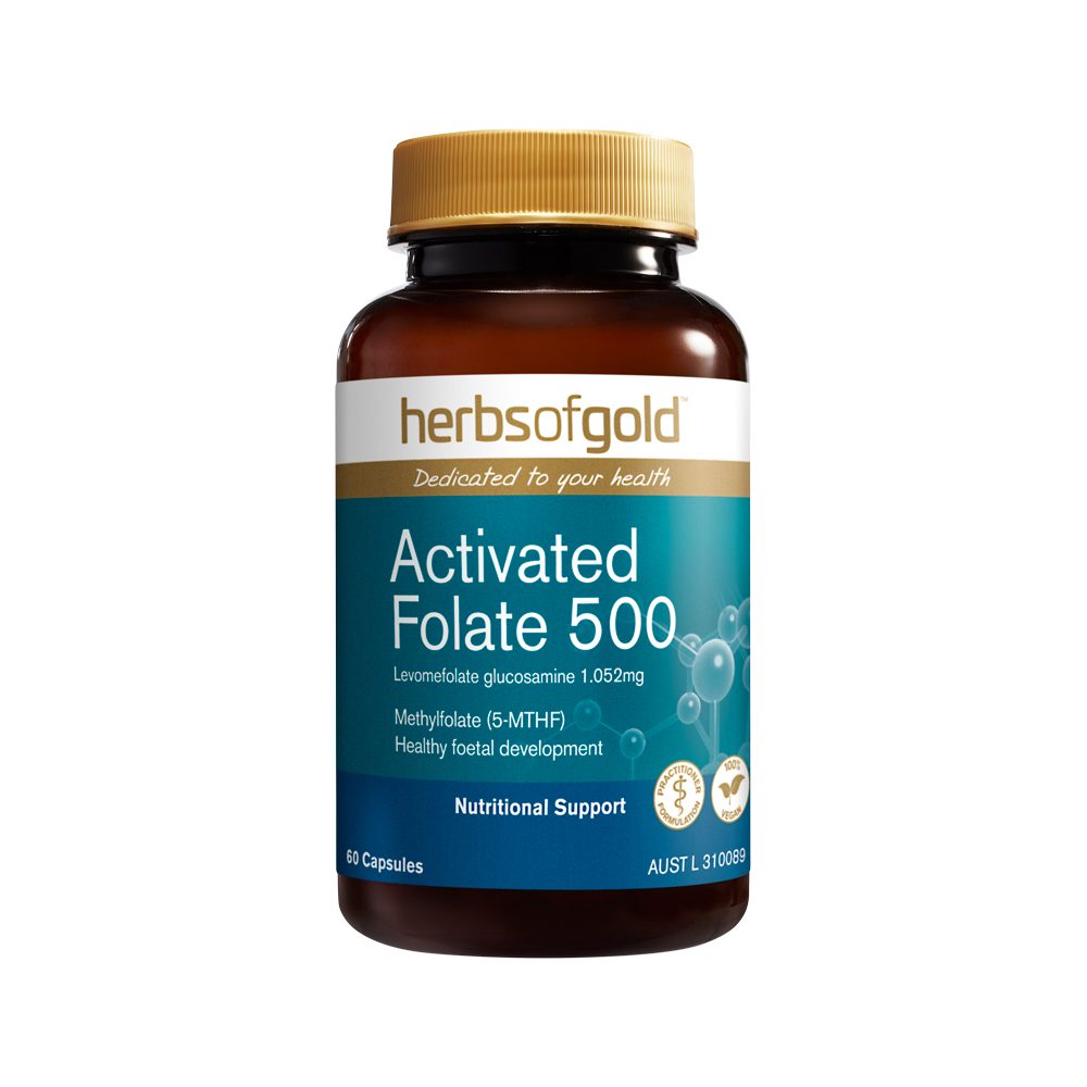 Herbs of Gold Activated Folate 500 60 Capsules