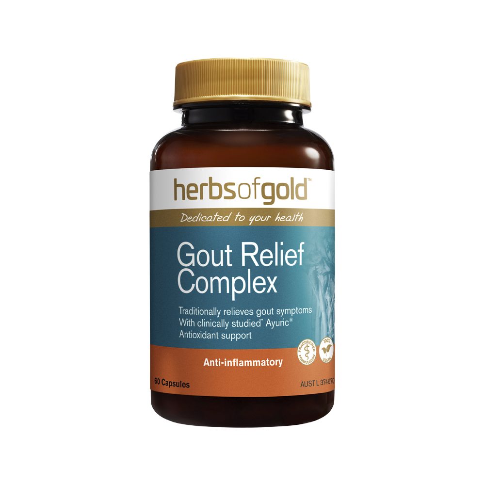 Herbs of Gold Gout Relief Complex 60 Vege Capsules