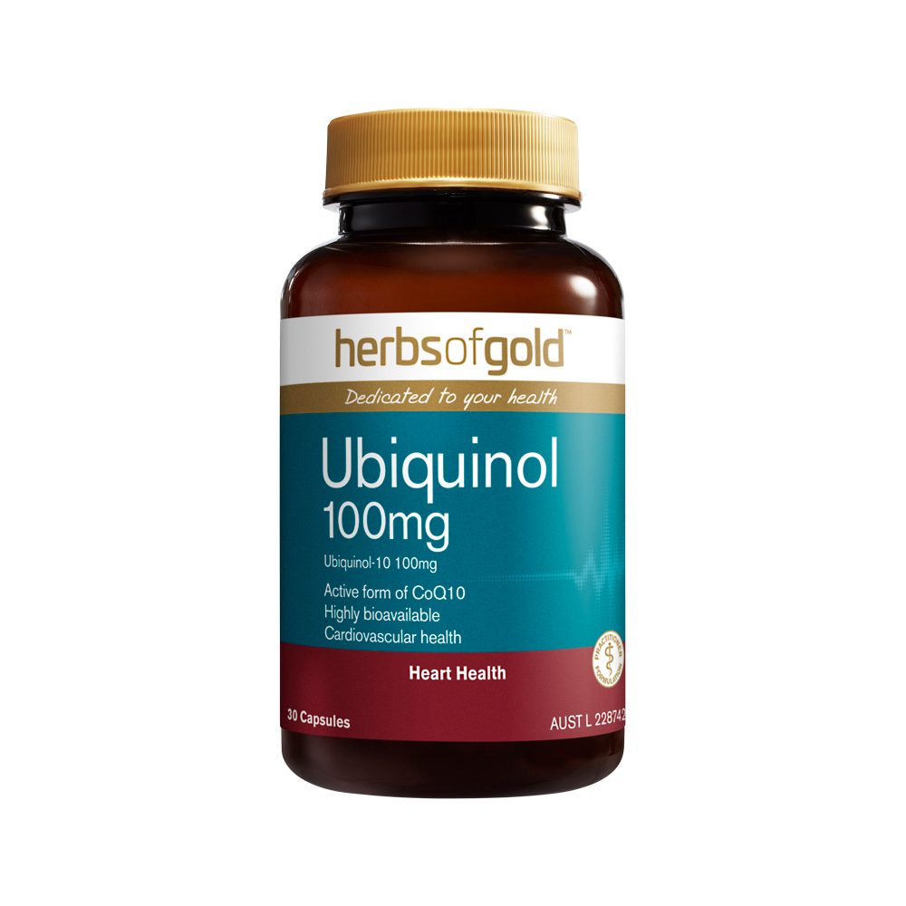 Herbs of Gold Ubiquinol 100mg 30 Capsules