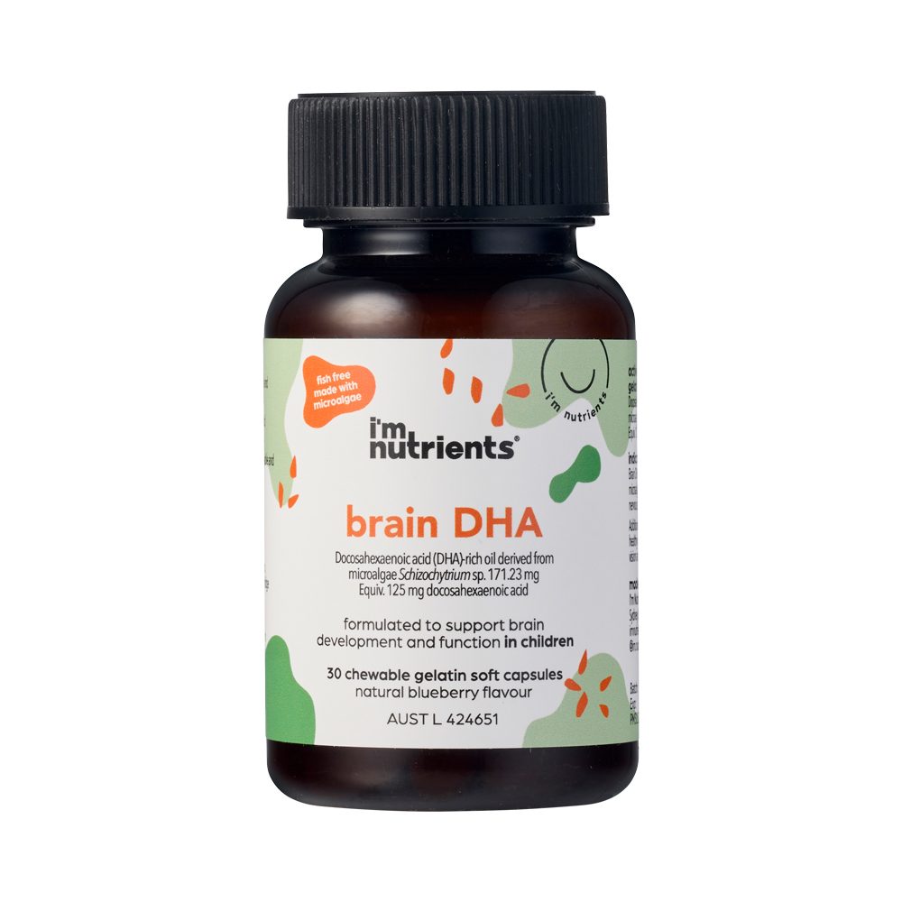 Im Nutrients Brain DHA Chewable (Blueberry) 30 Capsules