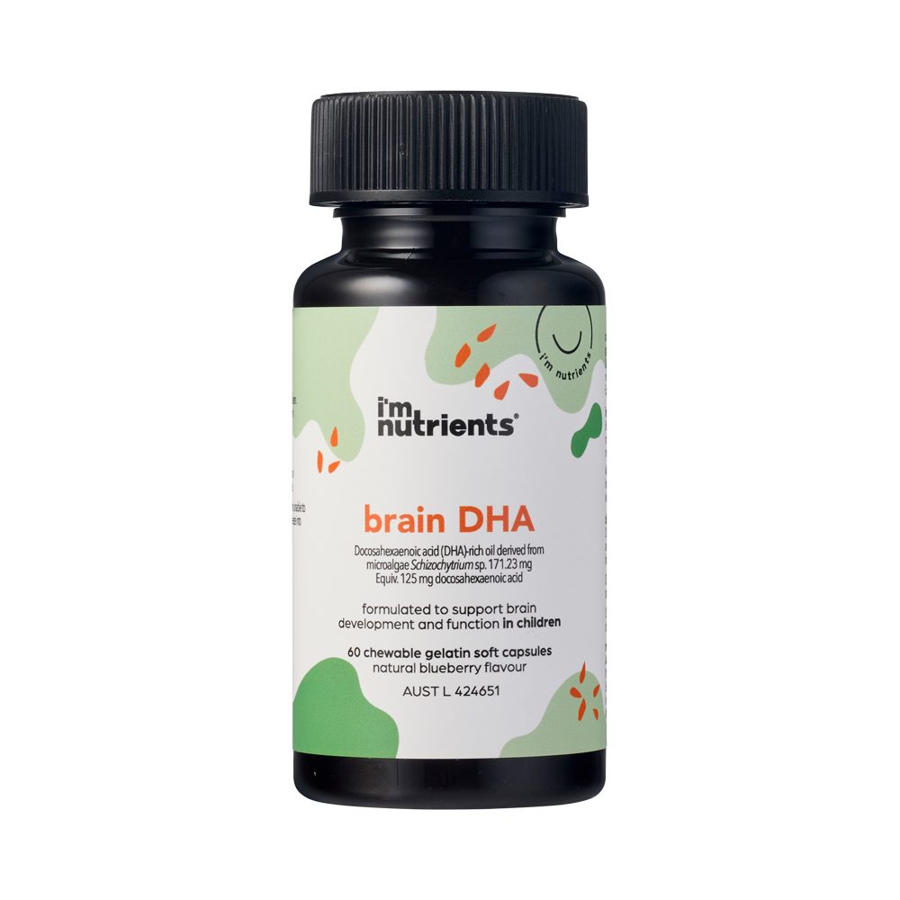 Im Nutrients Brain DHA Chewable (Blueberry) 60 Capsules