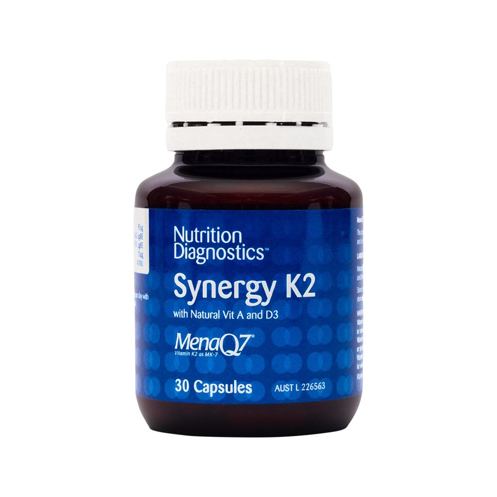 Nutrition Diagnostics Synergy K2 with Natural Vit A and D3 30 Capsules