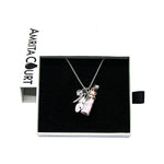 Amrita Court Aroma Necklace Crystal Bottle Rose Quartz + Purify Essential Oil 10ml Pk