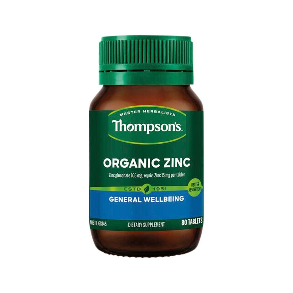 Thompson's Organic Zinc 80 Tablets
