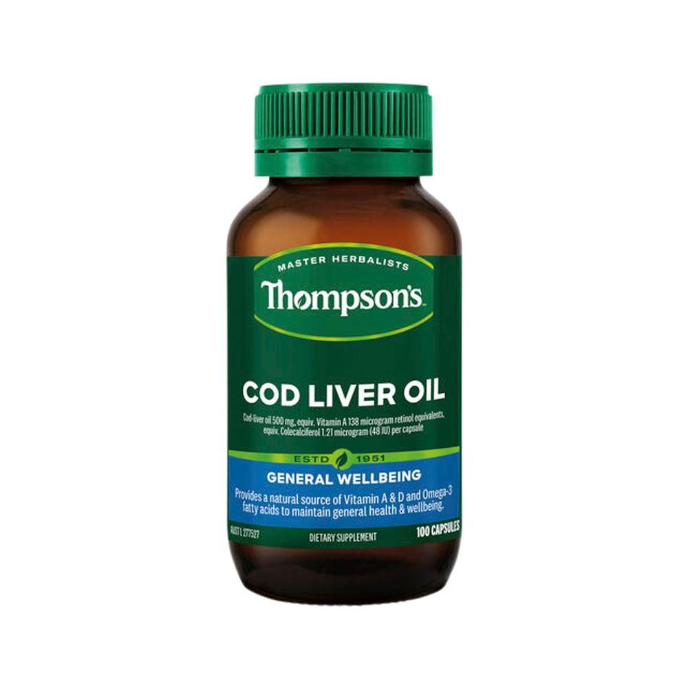 Thompson's Cod Liver Oil 100 Capsules