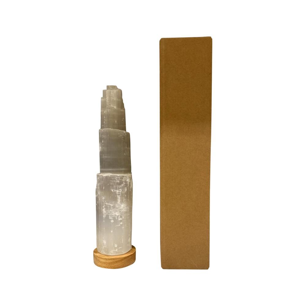Alternative Distribution Selenite Lamp Mini Mountain with LED Base 25cm