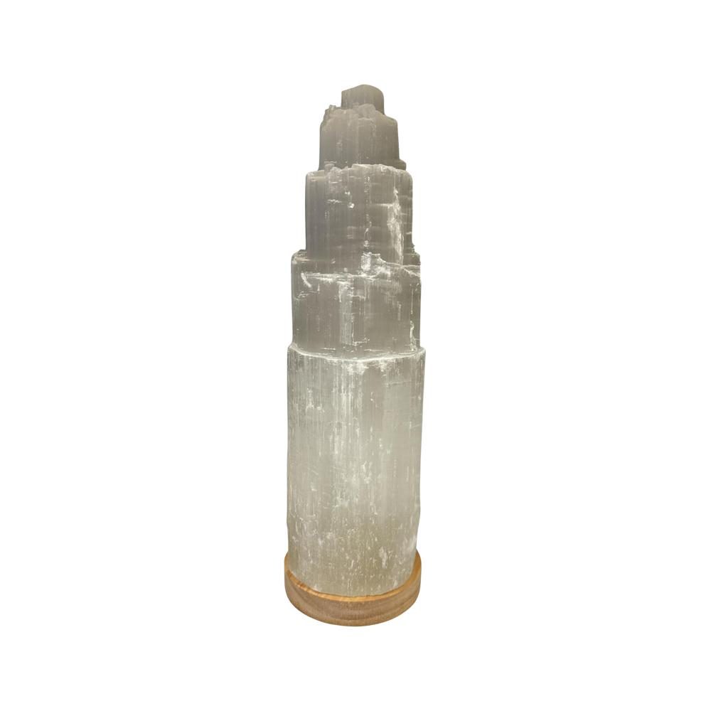 Alternative Distribution Selenite Lamp Mountain with LED Base 30cm