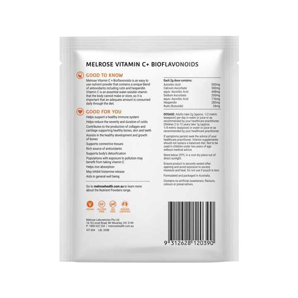 Melrose Vitamin C Plus Bioflavonoids Orange Flavoured 100g x 8 Pack