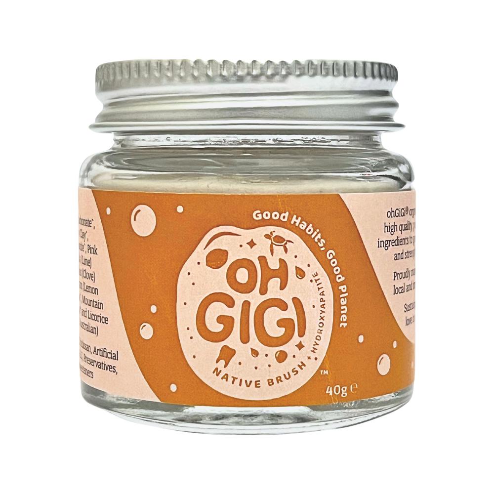 OhGiGi Tooth Powder + Hydroxyapatite Native Brush 40g
