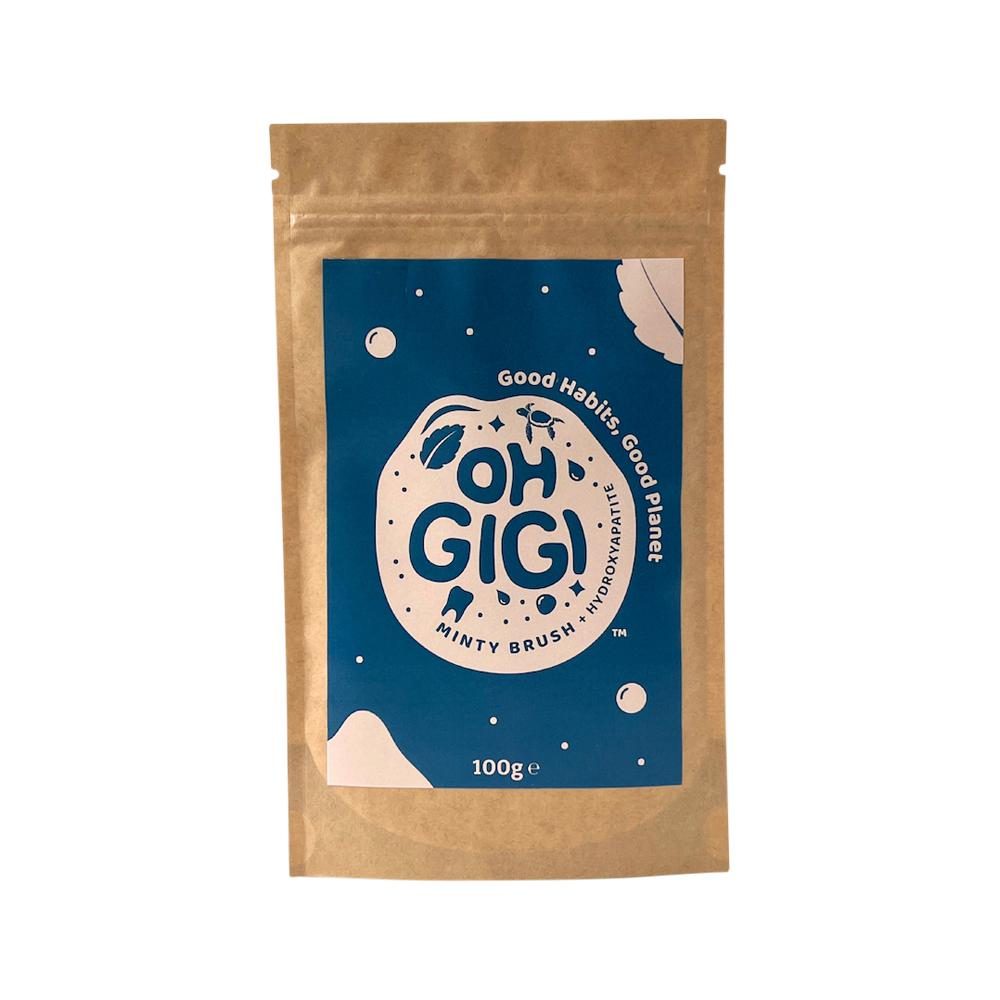 OhGiGi Tooth Powder + Hydroxyapatite Minty Brush Refill 100g