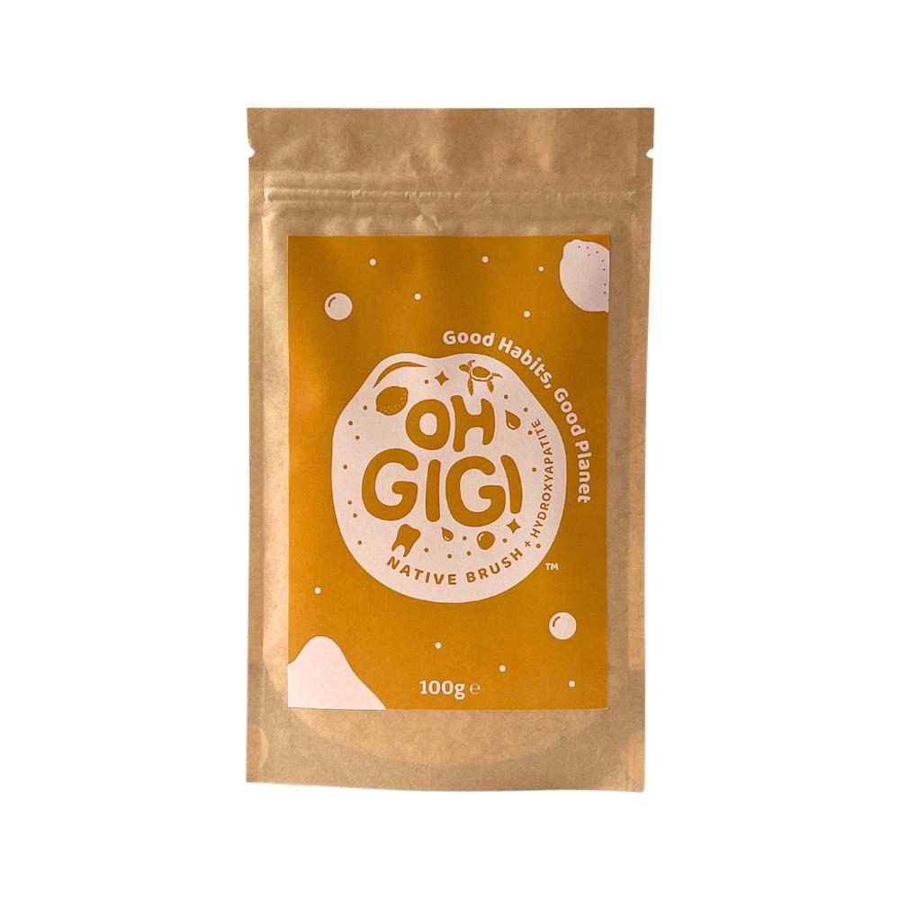 OhGiGi Tooth Powder + Hydroxyapatite Native Brush Refill 100g
