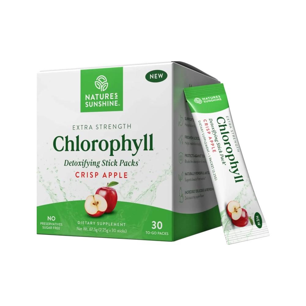 Nature's Sunshine Powdered Chlorophyll Crisp Apple Sachets 2.25g x 30 Pack