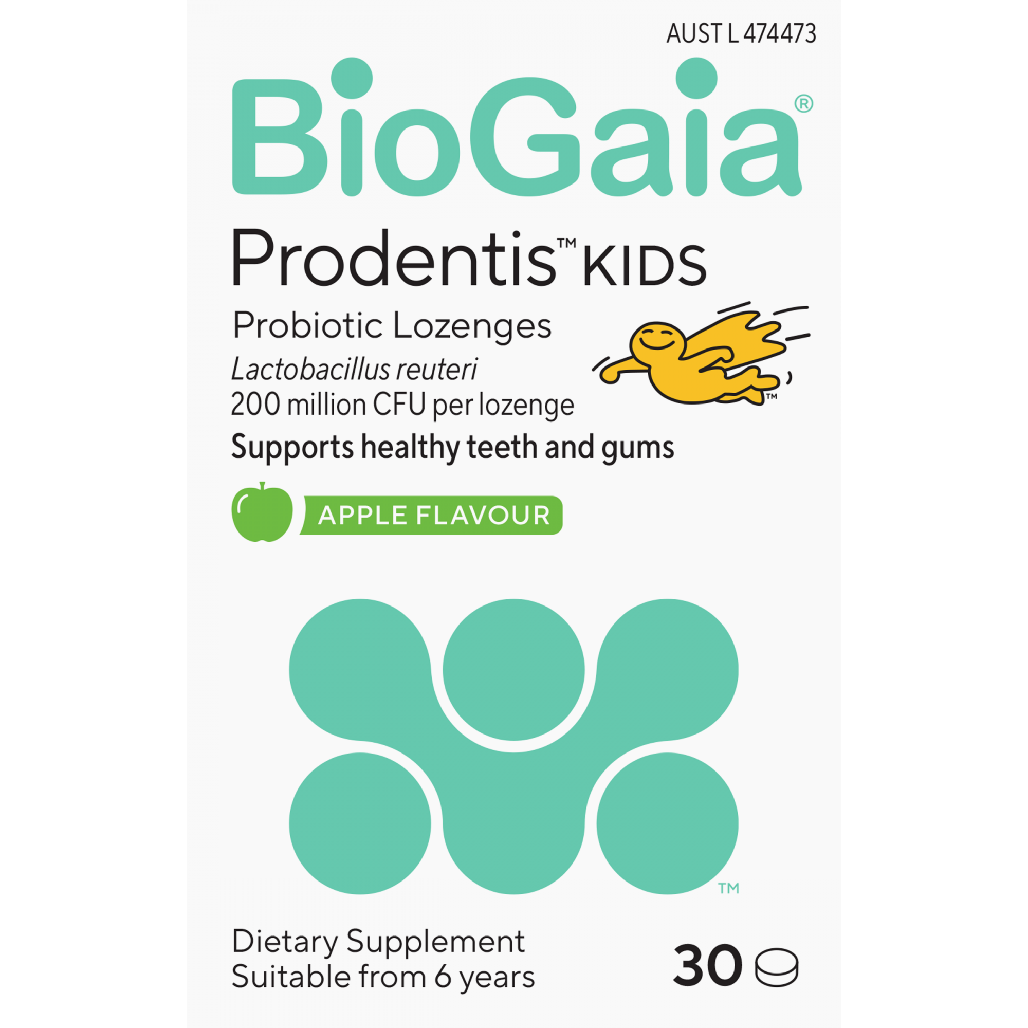 Biogaia Prodentis Kids Probiotic Apple Flavour 30 Lozenges