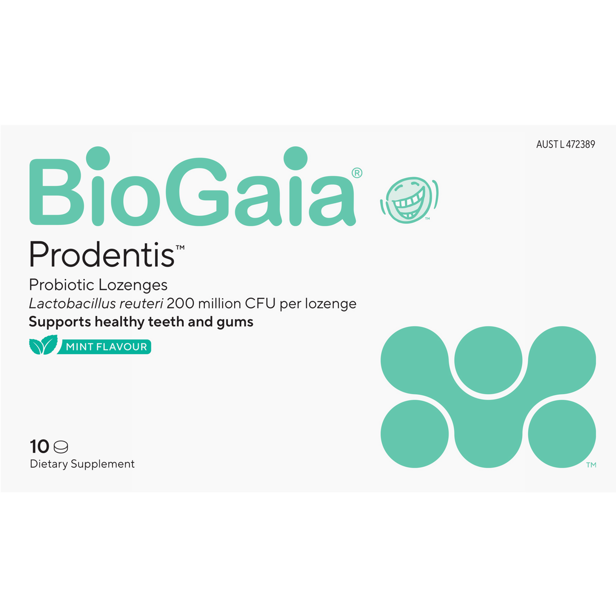 Biogaia Prodentis Probiotic Mint Flavour 10 Lozenges