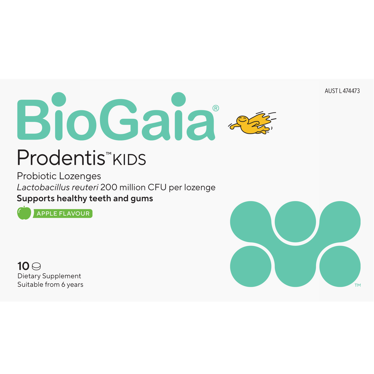 Biogaia Prodentis Kids Probiotic Apple Flavour 10 Lozenges