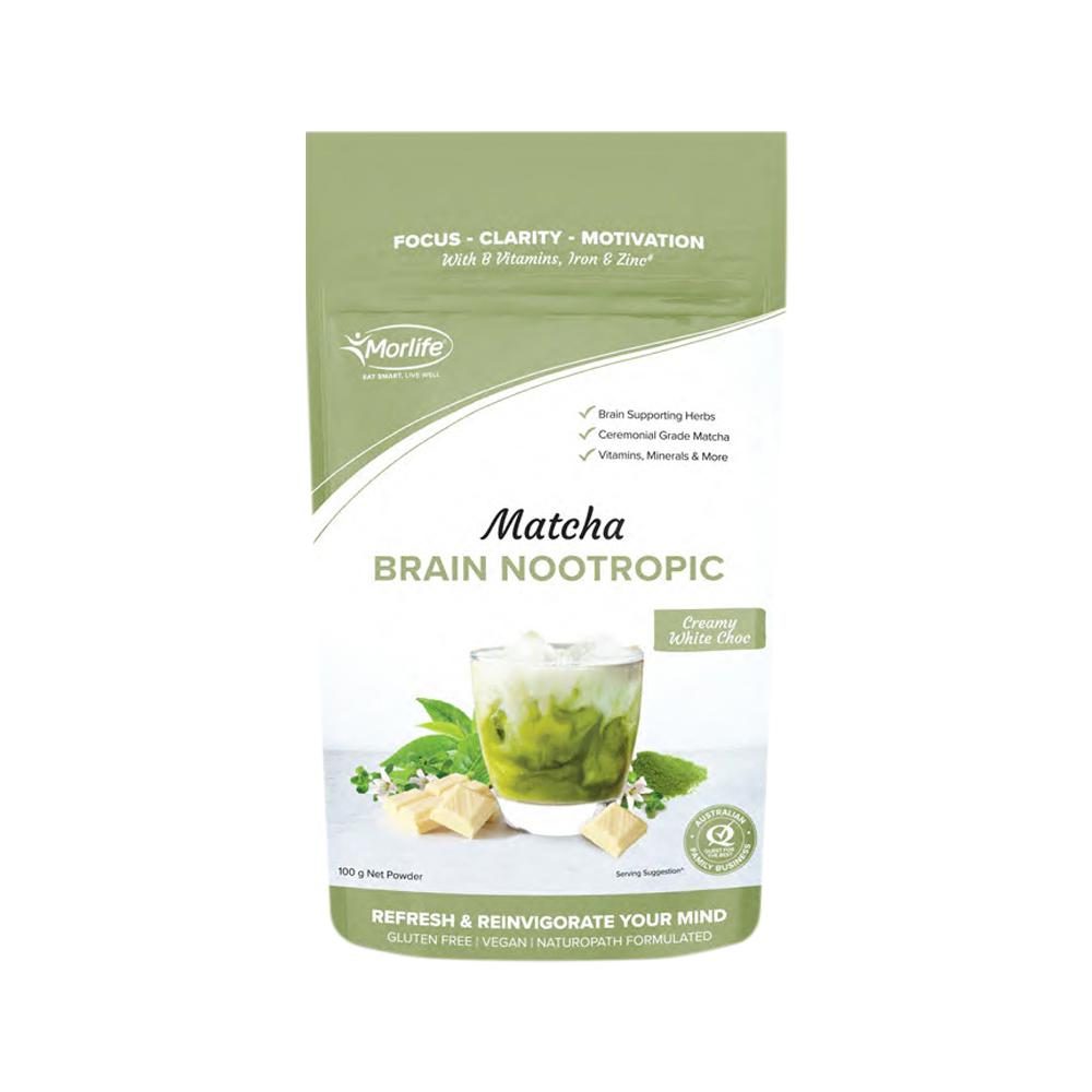 Morlife Matcha Brain Nootropic Creamy White Chocolate 100g